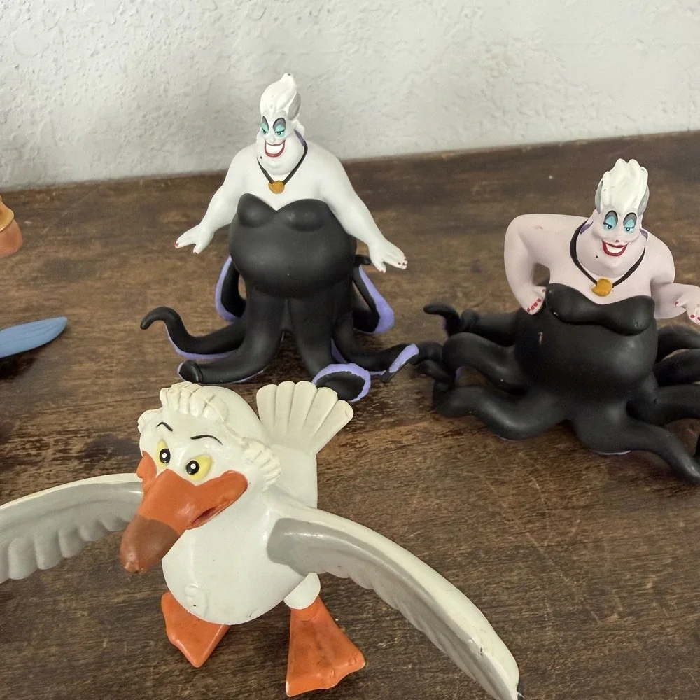 Disney Little Mermaid Figure Lot Ariel Ursula Triton Scuttle Max‎ Toys Villain